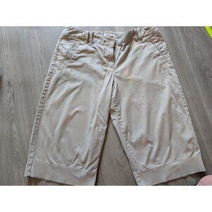 Ann Taylor Loft Petites Marisa 10P Beige Knee-Length Chino Shorts